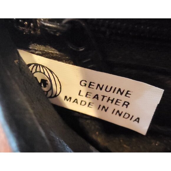 Vintage Genuine Leather Wallet Black Multi Compartment Coin Cards Change India - Picture 3 of 10